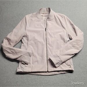 Lululemon Lab Women 4 Pink Full Zip Bomber Jacket Recycled Polyester Filling